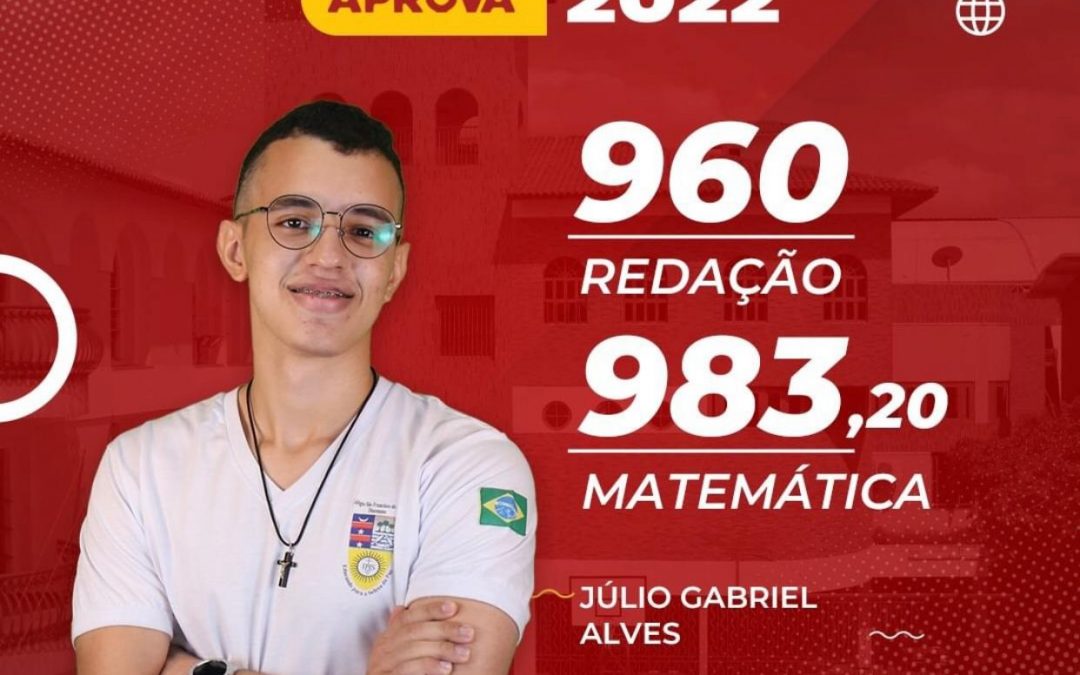 Estudante do Diocesano quase gabarita prova de Matemática do Enem