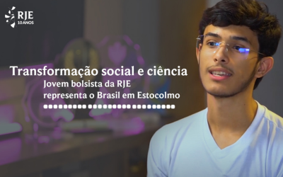 Transformação social e ciência: jovem bolsista da RJE representa o Brasil em Estocolmo