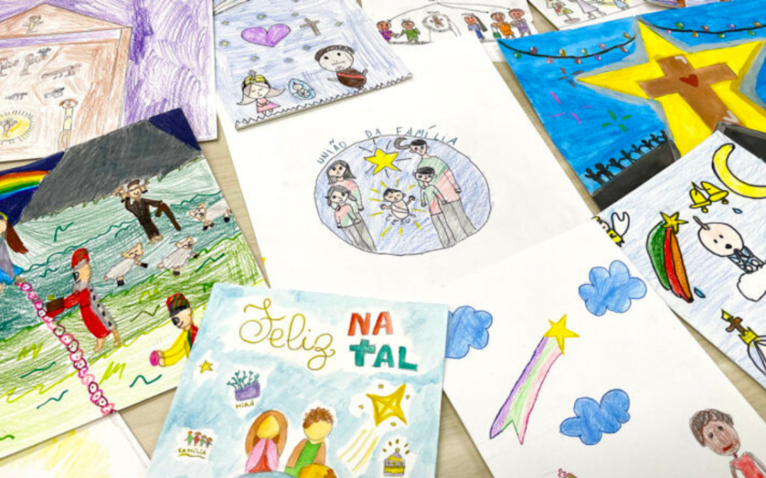 Estudantes do Colégio São Luís criam artes de Natal para compartilhar