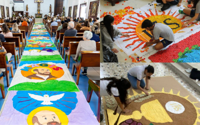 Unidades da RJE confeccionam tapetes de Corpus Christi