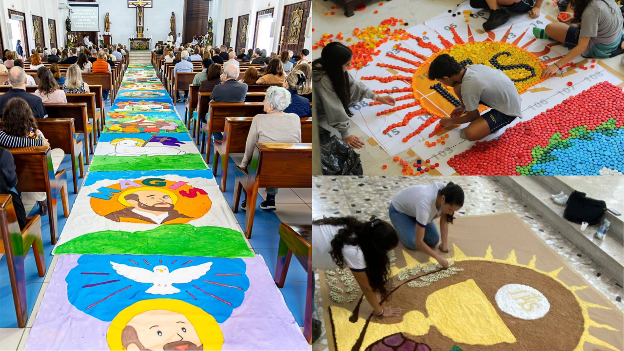 Unidades da RJE confeccionam tapetes de Corpus Christi