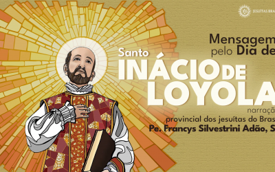 Pe. Francys Silvestrini Adão, SJ, provincial dos jesuítas do Brasil, grava mensagem pelo Dia de Santo Inácio de Loyola