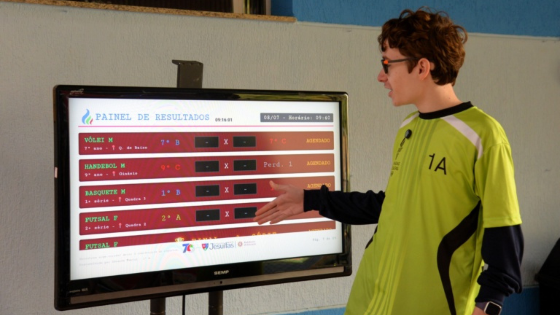 Estudante cria placar digital para as Olimpíadas do Colégio dos Jesuítas