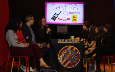 Estudantes do Sanfra apresentam podcast do Projeto Literário